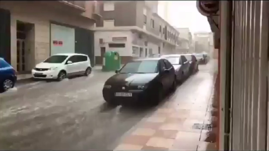 Tormenta con granizo en Jumilla