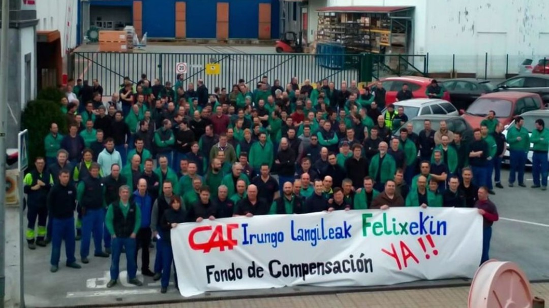 Trabajadores de la CAF Irun convocan un paro para denunciar el fallecimiento de un trabajador por amianto