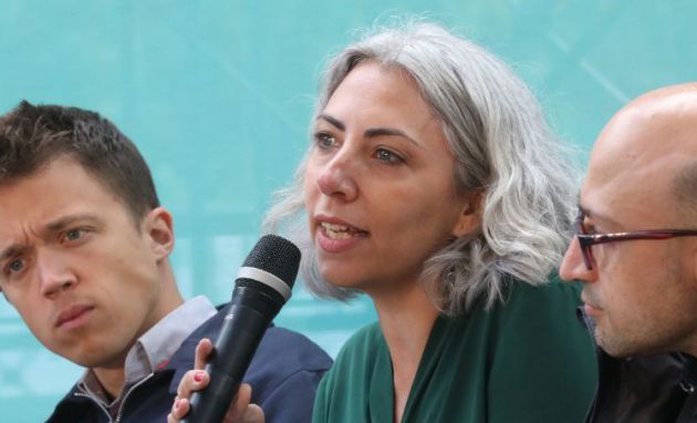 La candidata de Más Madrid, durante un acto. La candidata de Más Madrid, durante un acto.