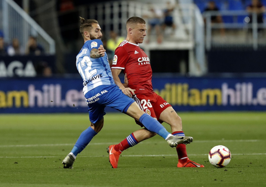 Pep Biel marcó el único gol del Real Zaragoza en La Rosaleda Pep Biel marcó el único gol del Real Zaragoza en La Rosaleda