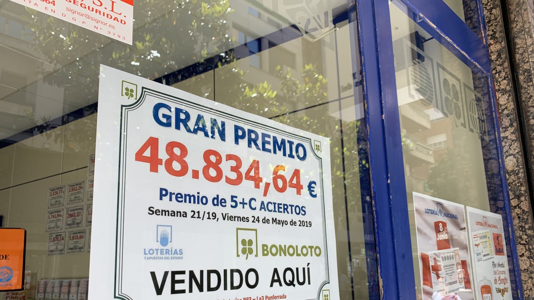 Un afortunado sella en Ponferrada una bonoloto premiada con 48.000 euros