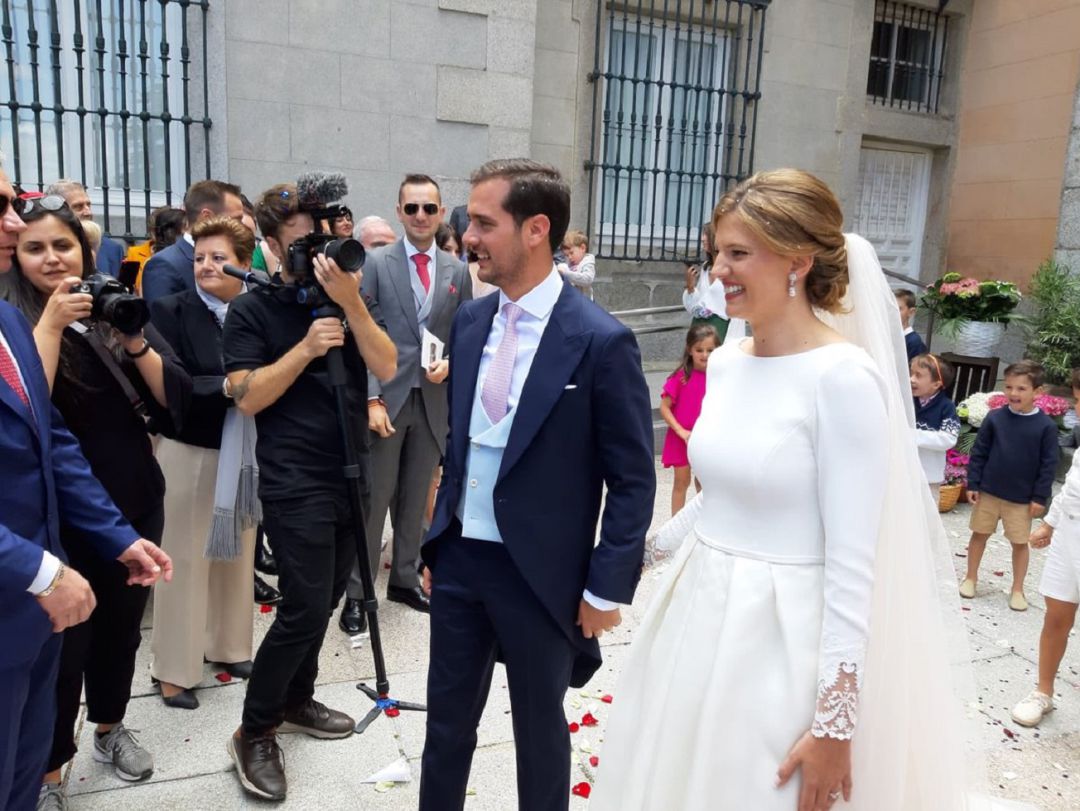 Pablo Pérez tras contraer matrimonio en la Colegiata de La Granja Pablo Pérez tras contraer matrimonio en la Colegiata de La Granja
