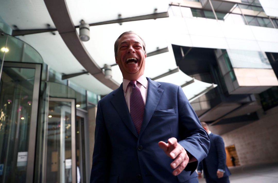 El líder del Partido del Brexit, Nigel Farage El líder del Partido del Brexit, Nigel Farage