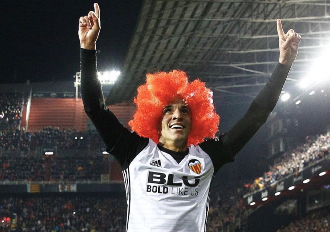 Rodrigo Moreno celebra un gol en Mestall Rodrigo Moreno celebra un gol en Mestall