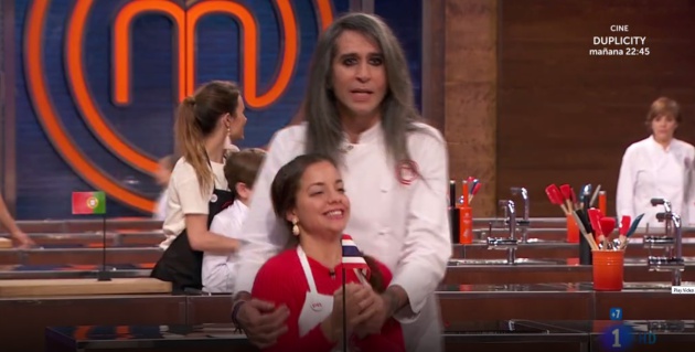 Samira y Mario Vaquerizo en 'MasterChef 7' Samira y Mario Vaquerizo en 'MasterChef 7'