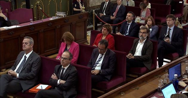 Los acusados durante el juicio Los acusados durante el juicio