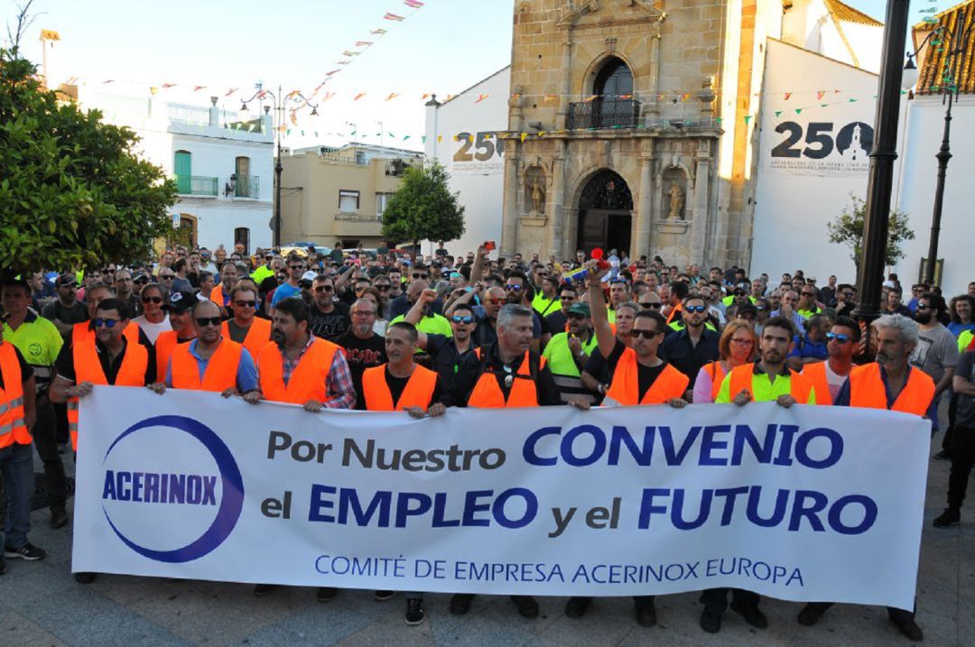 Manifestación de los trabajadores de Acerinox Manifestación de los trabajadores de Acerinox