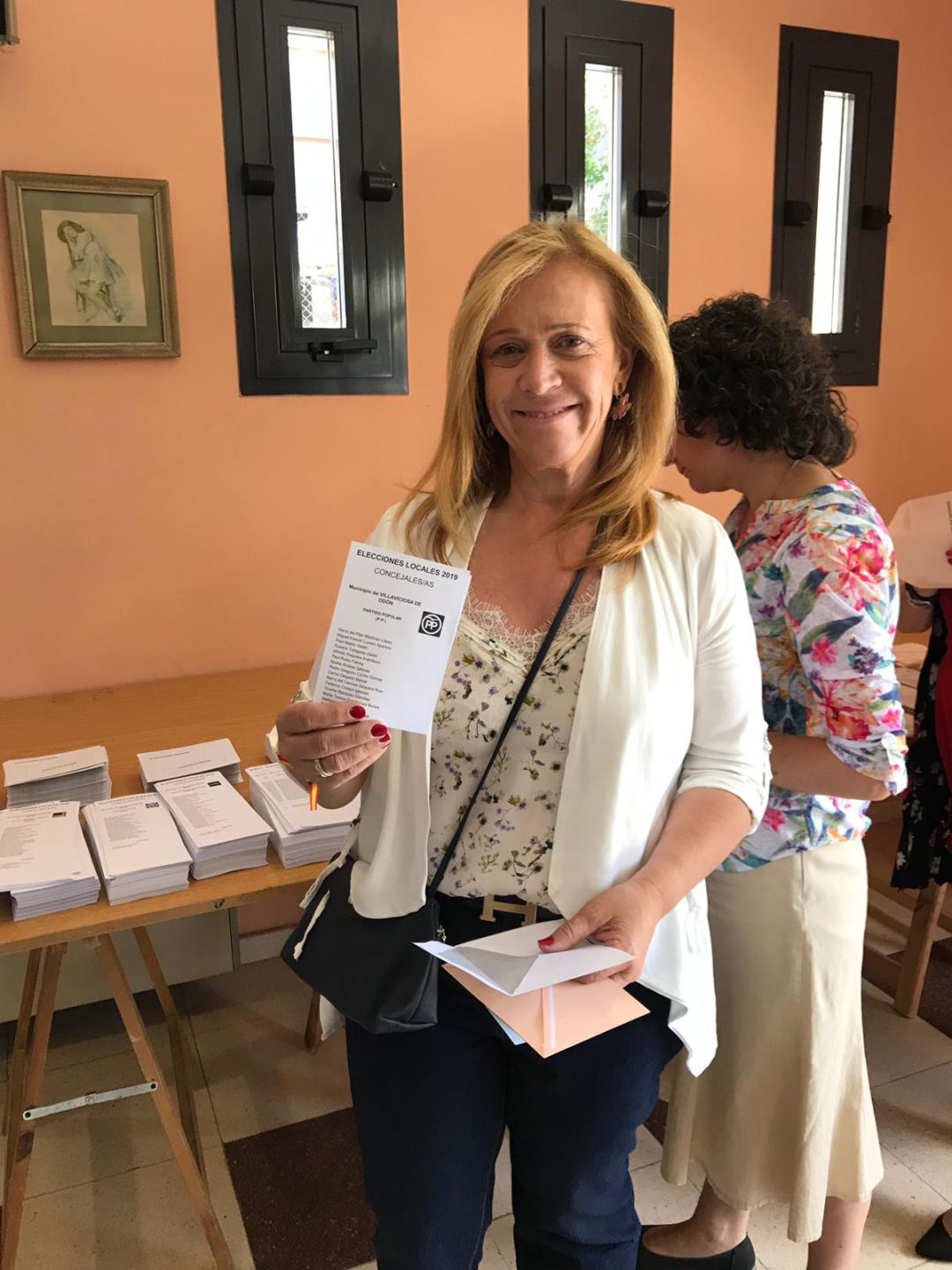 Pilar Martínez, candidata del PP de Villaviciosa de Odón, durante el día de las elecciones municipales Pilar Martínez, candidata del PP de Villaviciosa de Odón, durante el día de las elecciones municipales