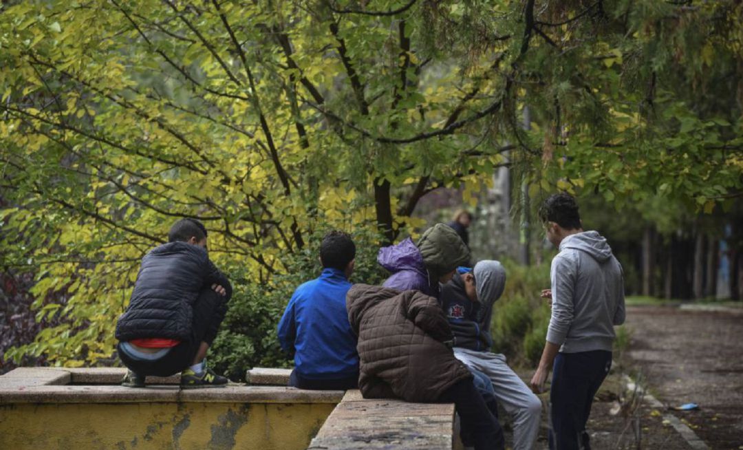 Un grupo de menores de edad Un grupo de menores de edad