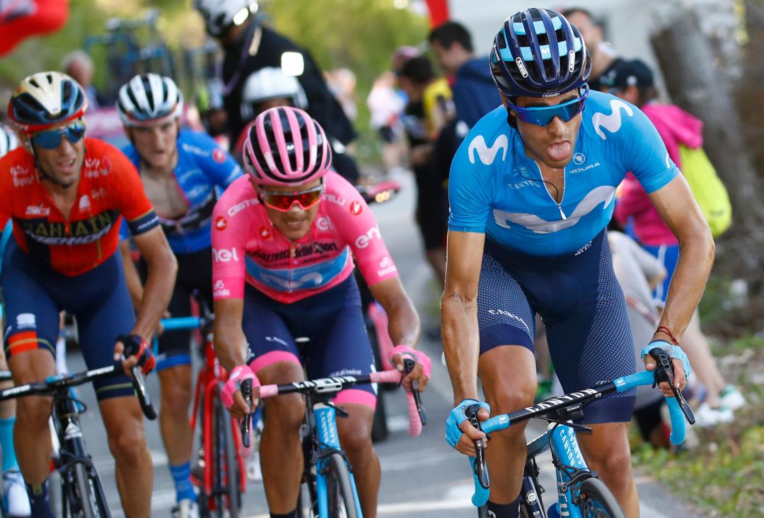 Mikel Landa durante la penúltima etapa del Giro de Italia con Richard Carapaz Mikel Landa durante la penúltima etapa del Giro de Italia con Richard Carapaz