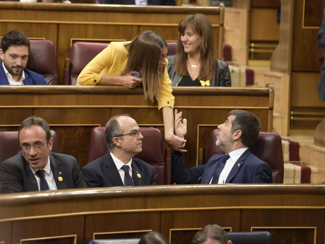 Josep Rull, Jordi Turull, Jordi Sànchez, Miriam Nogueras y Laura Borràs, diputados de Junts Josep Rull, Jordi Turull, Jordi Sànchez, Miriam Nogueras y Laura Borràs, diputados de Junts