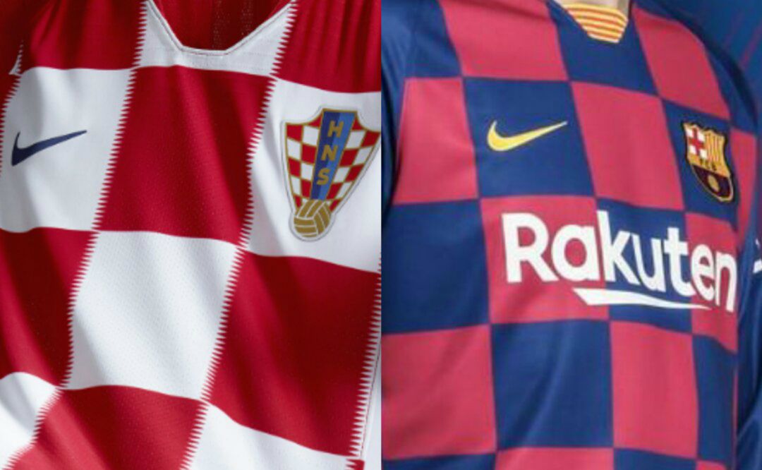 La camiseta de Croacia y la nueva equipación del FC Barcelona para la próxima temporada. La camiseta de Croacia y la nueva equipación del FC Barcelona para la próxima temporada.
