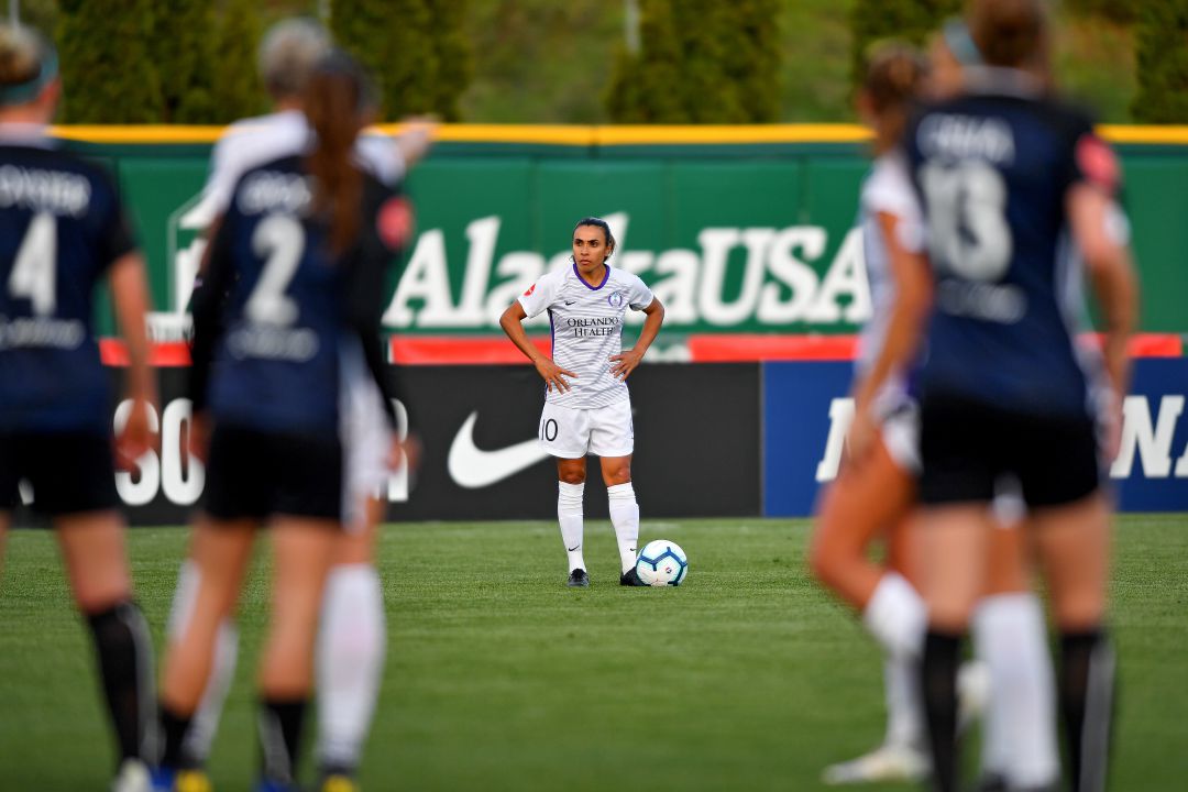 Marta, durante un partido con el Orlando Pride de la National Women's Soccer League Marta, durante un partido con el Orlando Pride de la National Women's Soccer League