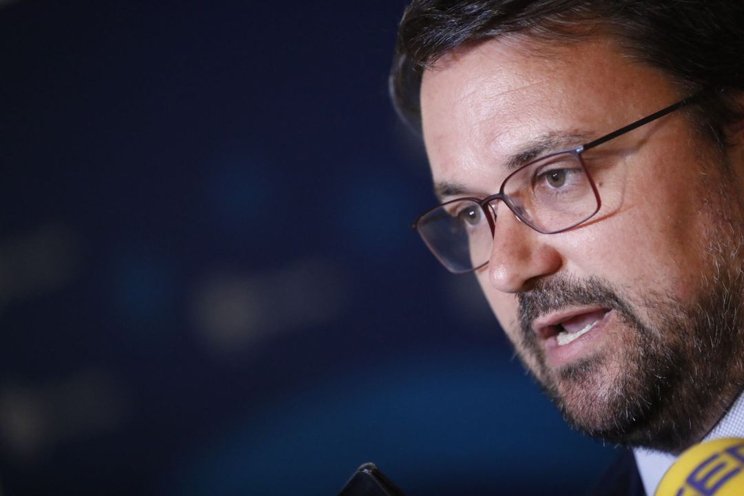 El presidente del Partido Popular de Canarias, Asier Antona, hace declaraciones tras la reunión mantenida con el presidente nacional del Partido Popular, Pablo Casado, en la sede de la calle Génova en Madrid. El presidente del Partido Popular de Canarias, Asier Antona, hace declaraciones tras la reunión mantenida con el presidente nacional del Partido Popular, Pablo Casado, en la sede de la calle Génova en Madrid.