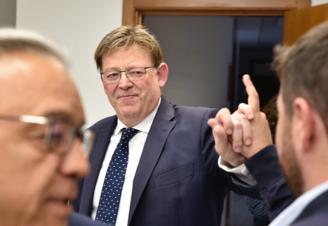 El presidente de la Generalitat en funciones, Ximo Puig, en la sede del PSPV El presidente de la Generalitat en funciones, Ximo Puig, en la sede del PSPV