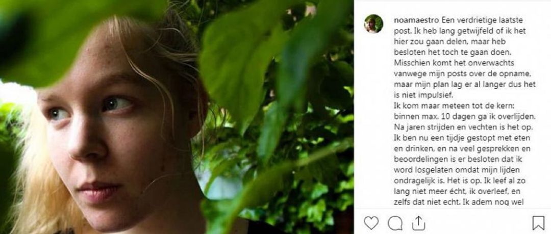 El mensaje de despedida de Noa Pothoven. El mensaje de despedida de Noa Pothoven.