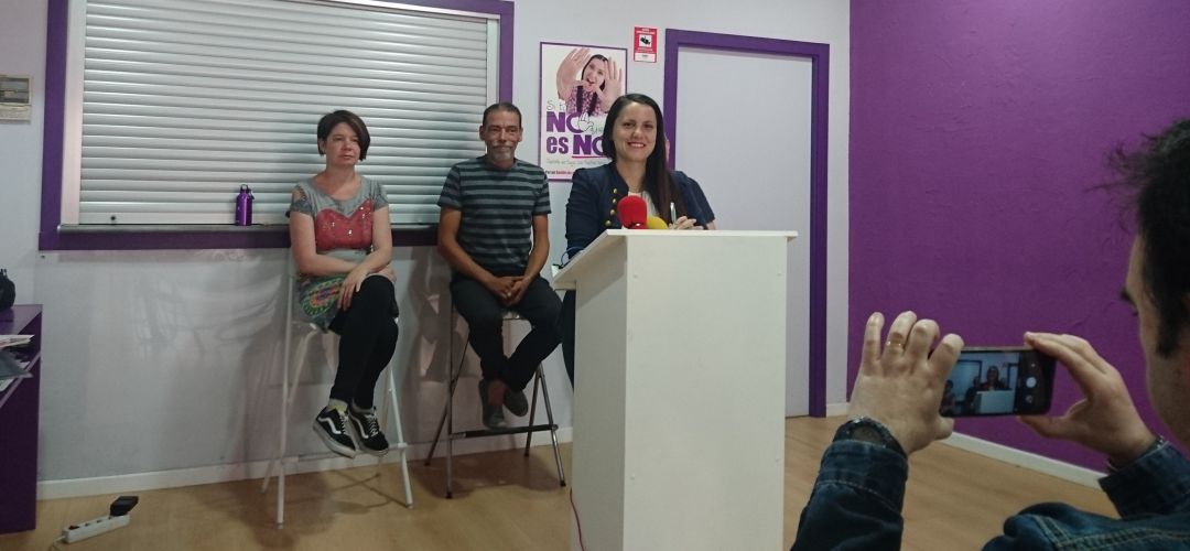 Alba Leo en la sede de Podemos Getafe Alba Leo en la sede de Podemos Getafe