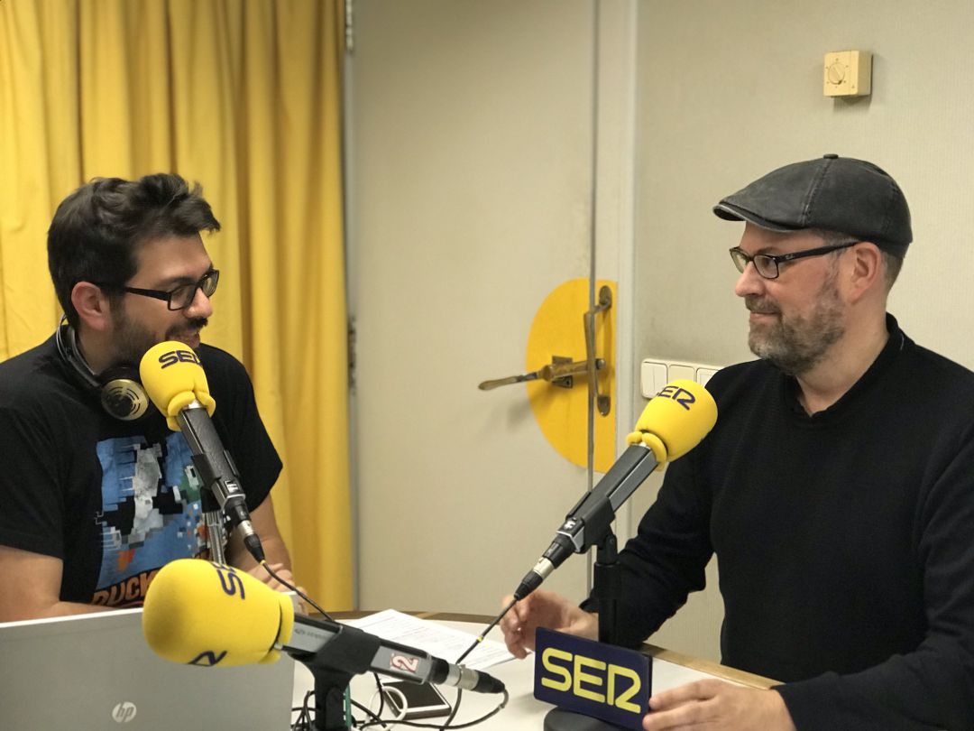 Martiño Noriega y Luís Pardo, antes de la entrevista Martiño Noriega y Luís Pardo, antes de la entrevista