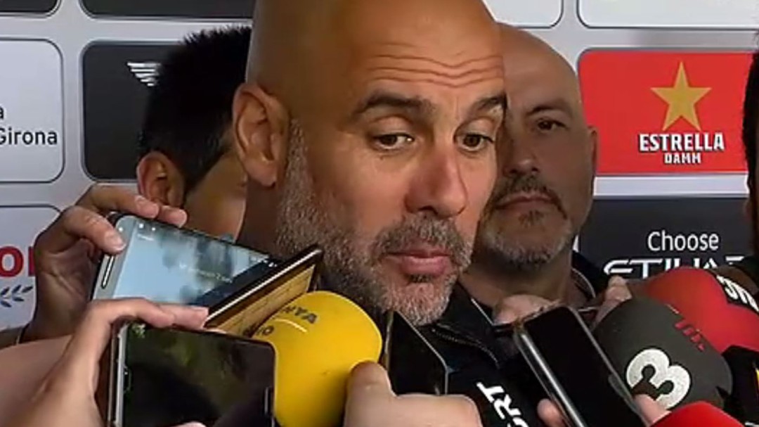 Guardiola ironiza sobre los fichajes del Real Madrid: "Pero solo gasta el City"