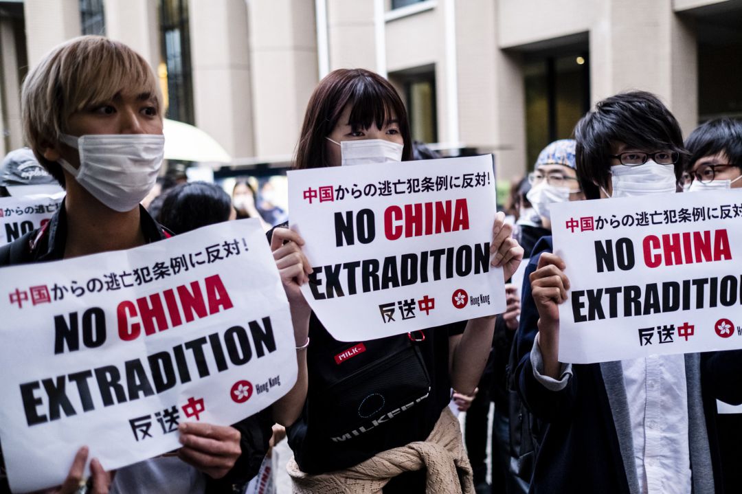 manifestantes en Hong Kong contra la ley de extradicion a China manifestantes en Hong Kong contra la ley de extradicion a China