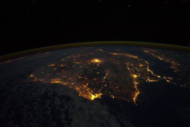 España, desde el espacio. España, desde el espacio.