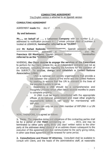 Villarejo intentó blanquear su actividad a través de Naciones Unidas Villarejo intentó blanquear su actividad a través de Naciones Unidas