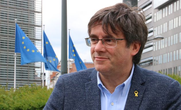 Carles Puigdemont durant la manifestació pel final del judici de l'1-O Carles Puigdemont durant la manifestació pel final del judici de l'1-O