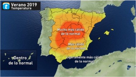 La previsión para los meses de verano. La previsión para los meses de verano.