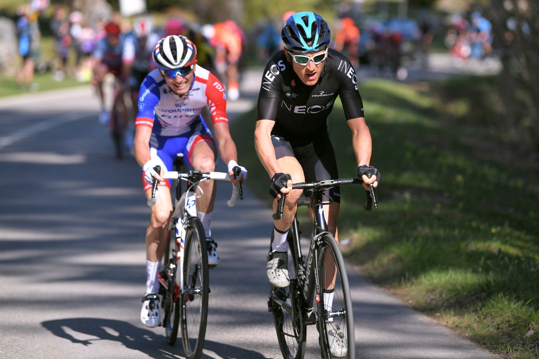 Geraint Thomas durante el Tour de Romandía. Geraint Thomas durante el Tour de Romandía.