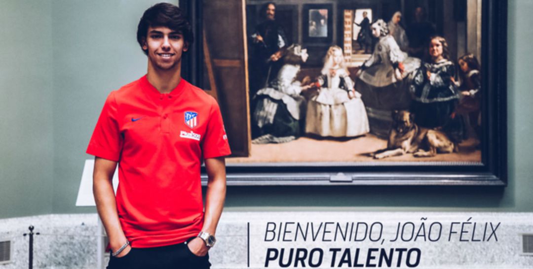 Joao Felix posa como futbolista rojiblanco Joao Felix posa como futbolista rojiblanco