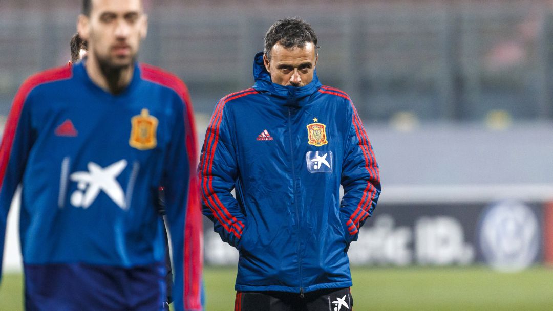 Luis Enrique, en un entrenamiento de la Selección Luis Enrique, en un entrenamiento de la Selección
