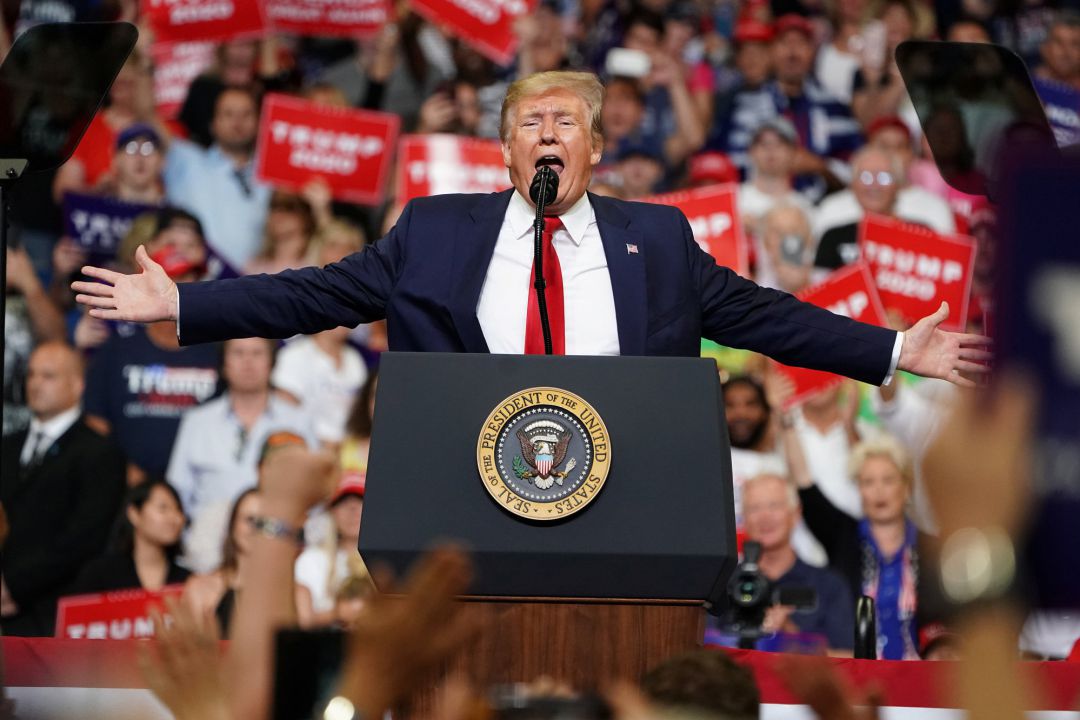 El presidente de Estados Unidos, Donald Trump, ha lanzado este martes oficialmente su campaña electoral El presidente de Estados Unidos, Donald Trump, ha lanzado este martes oficialmente su campaña electoral