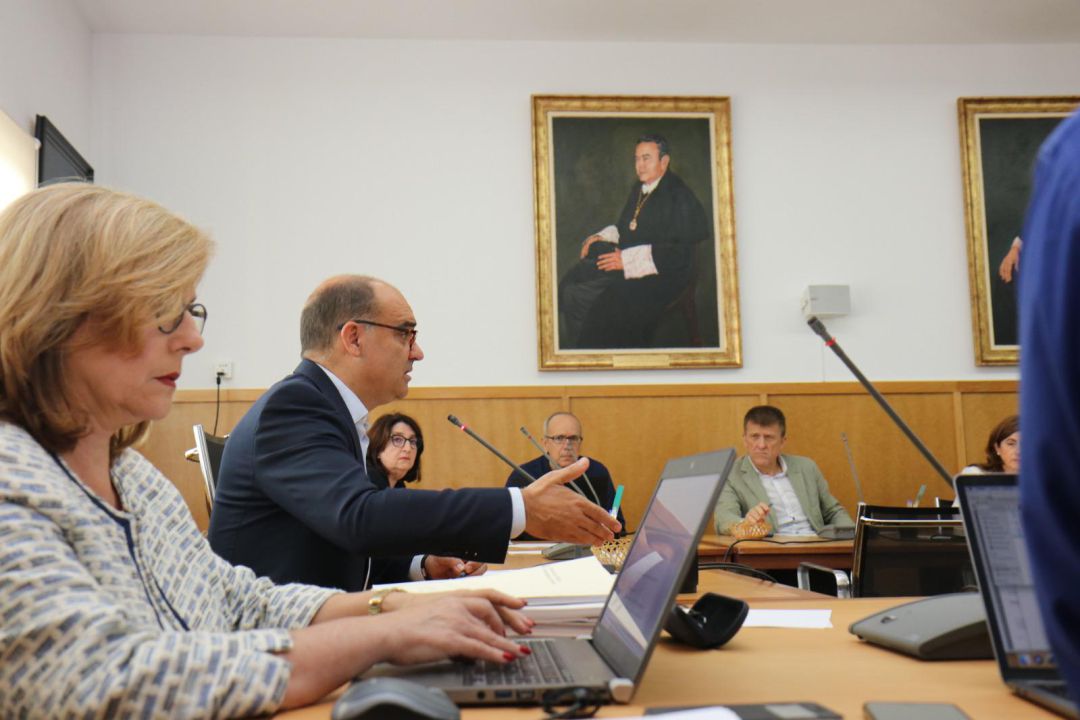 El rector de la UA, Manuel Palomar, en el Consejo de Gobierno celebrado hoy en la universidad. El rector de la UA, Manuel Palomar, en el Consejo de Gobierno celebrado hoy en la universidad.