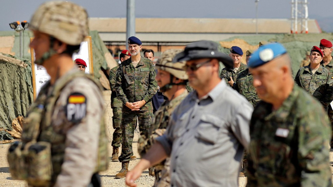 El rey supervisa en Bétera el mayor ejercicio OTAN de Policía Militar