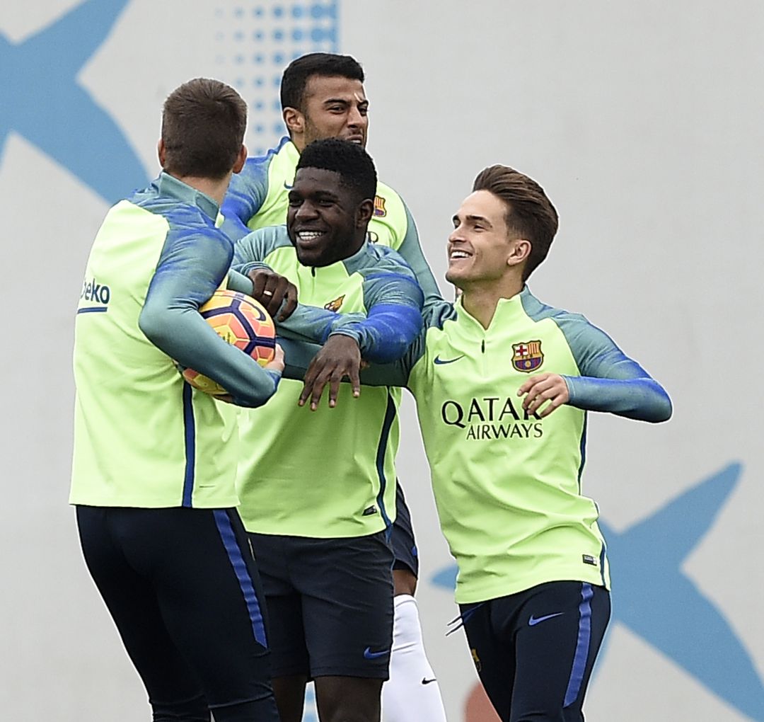 Denis Suárez y Rafinha Alcántara. Denis Suárez y Rafinha Alcántara.