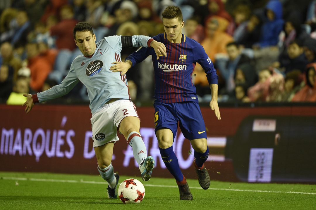 Denis Suárez, en uno de sus enfrentamientos contra el Celta Denis Suárez, en uno de sus enfrentamientos contra el Celta