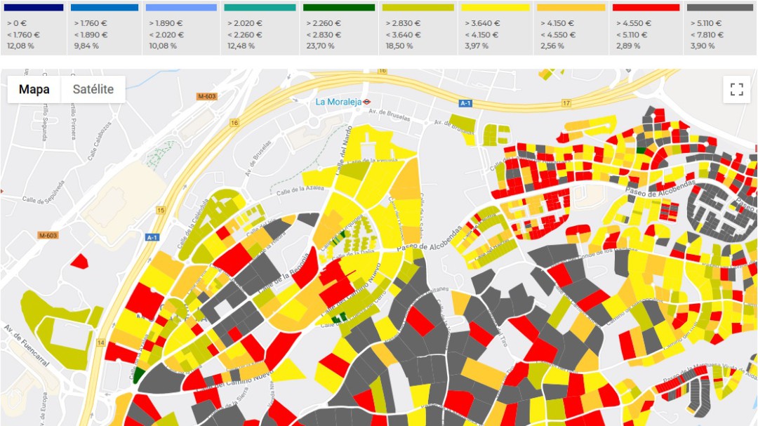 En Alcobendas hay 540 pisos con un valor superior al millón de euros