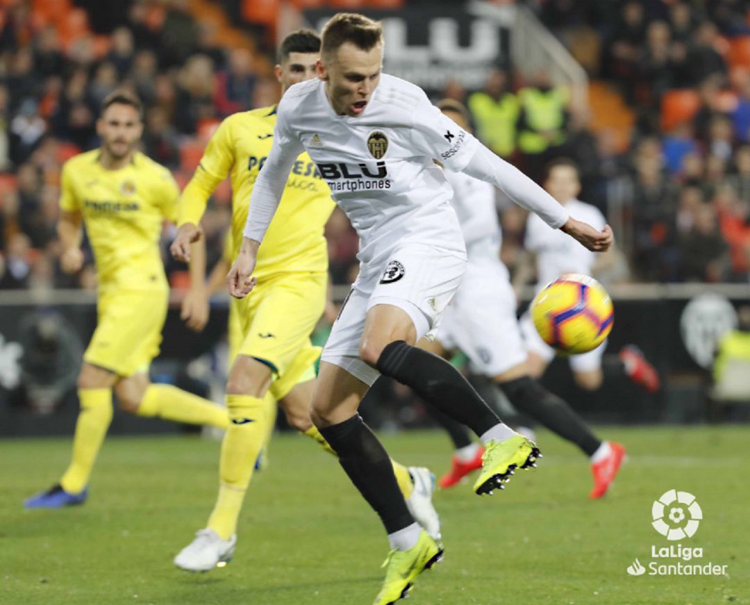 Cheryshev, ante el Villarreal en la 18-19. Cheryshev, ante el Villarreal en la 18-19.