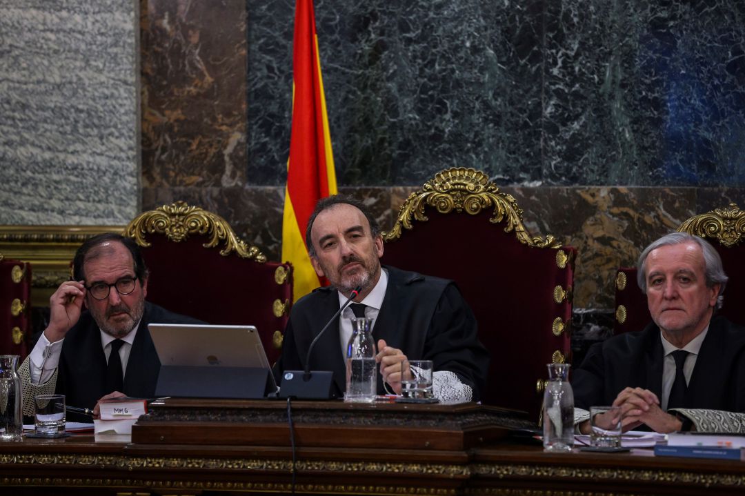 El juez Marchena durante una de las sesiones del juicio al procés El juez Marchena durante una de las sesiones del juicio al procés