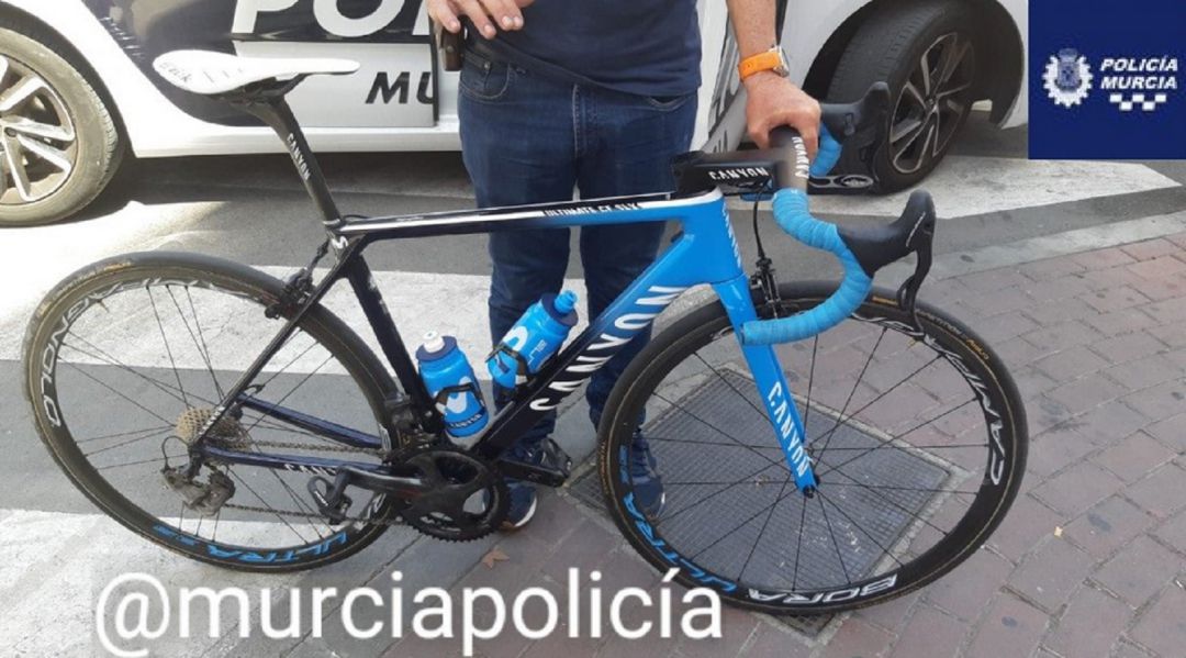 Bicicleta recuperada por la Policía Local de Murcia Bicicleta recuperada por la Policía Local de Murcia