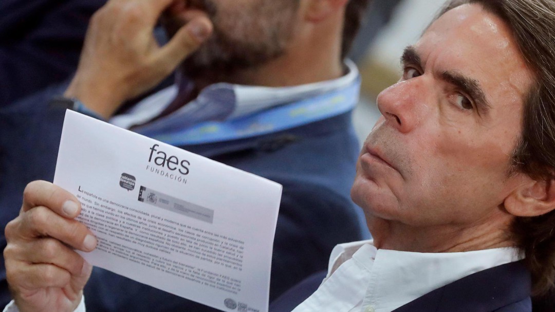 Aznar advierte a Pedro Sánchez: "Los juegos tácticos tienen un límite"