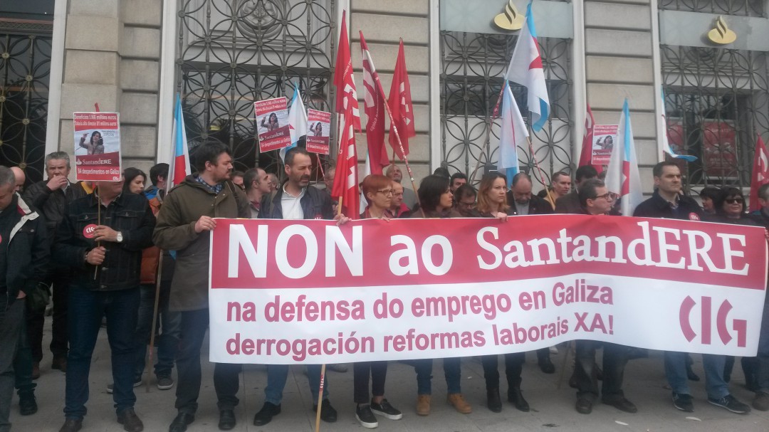 La CIG denuncia "presiones" al personal del Banco Santander por el ERE