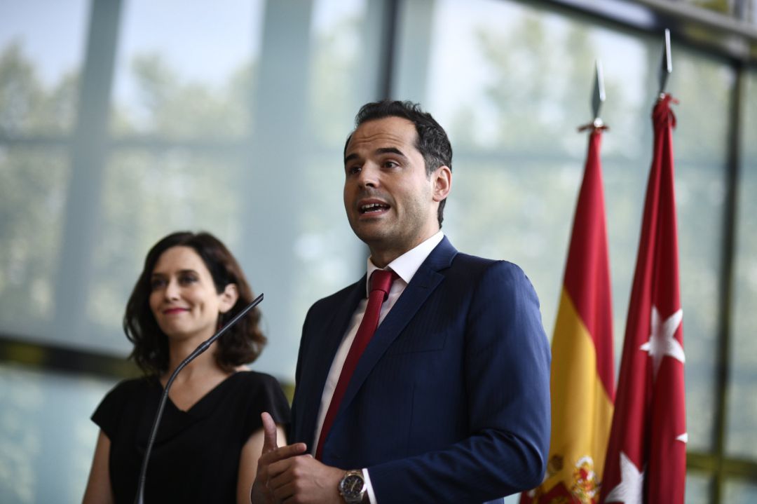 La candidata del PP a la presidencia de la Comunidad de Madrid, Isabel Díaz Ayuso y el candidato de Ciudadanos a la presidencia de la Comunidad de Madrid, Ignacio Aguado La candidata del PP a la presidencia de la Comunidad de Madrid, Isabel Díaz Ayuso y el candidato de Ciudadanos a la presidencia de la Comunidad de Madrid, Ignacio Aguado
