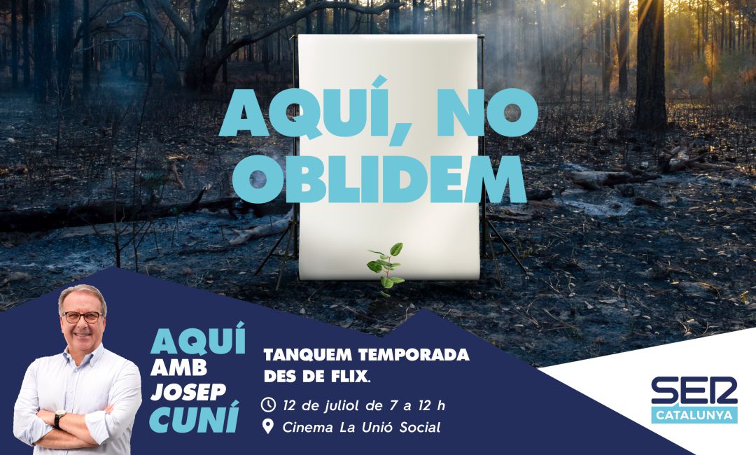 Divendres, de 7 a 12h, l'Aquí, amb Josep Cuní tanca temporada des de Flix. Divendres, de 7 a 12h, l'Aquí, amb Josep Cuní tanca temporada des de Flix.