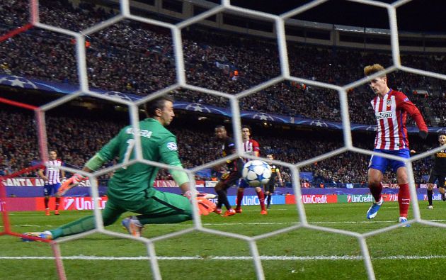 Griezmann marca ante el Galatasaray en un partido de la Champions League. Griezmann marca ante el Galatasaray en un partido de la Champions League.