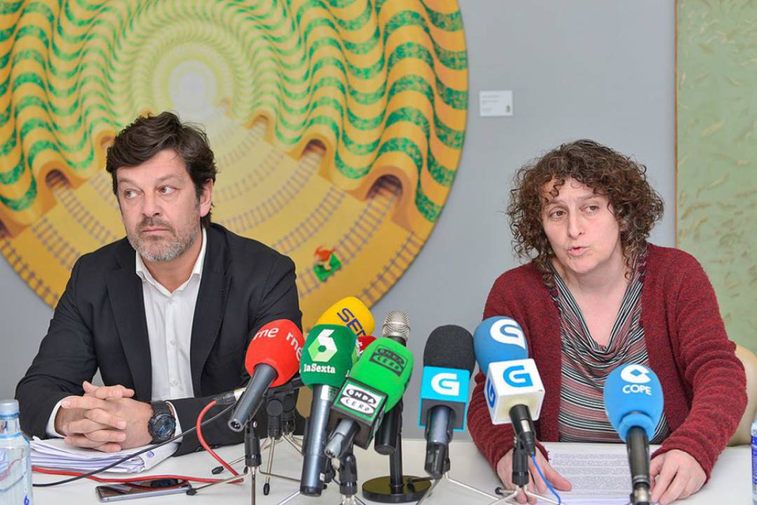 Xavier Ferreira, autor del informe jurídico, y Goretti Sanmartín Xavier Ferreira, autor del informe jurídico, y Goretti Sanmartín