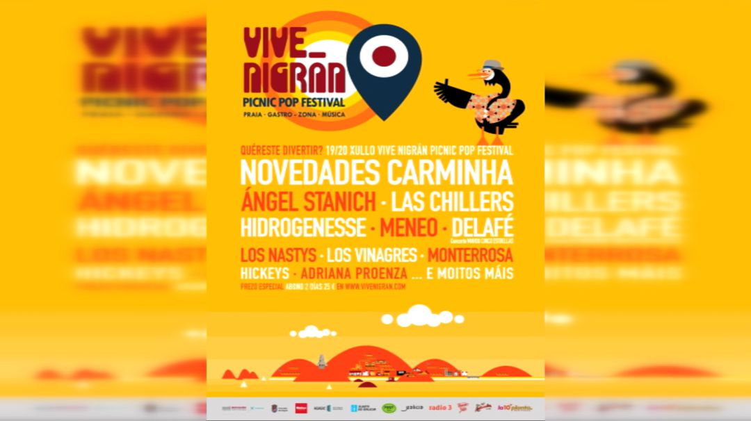 Cartel con los grupos que actúan en el festival Vive Nigrán Cartel con los grupos que actúan en el festival Vive Nigrán