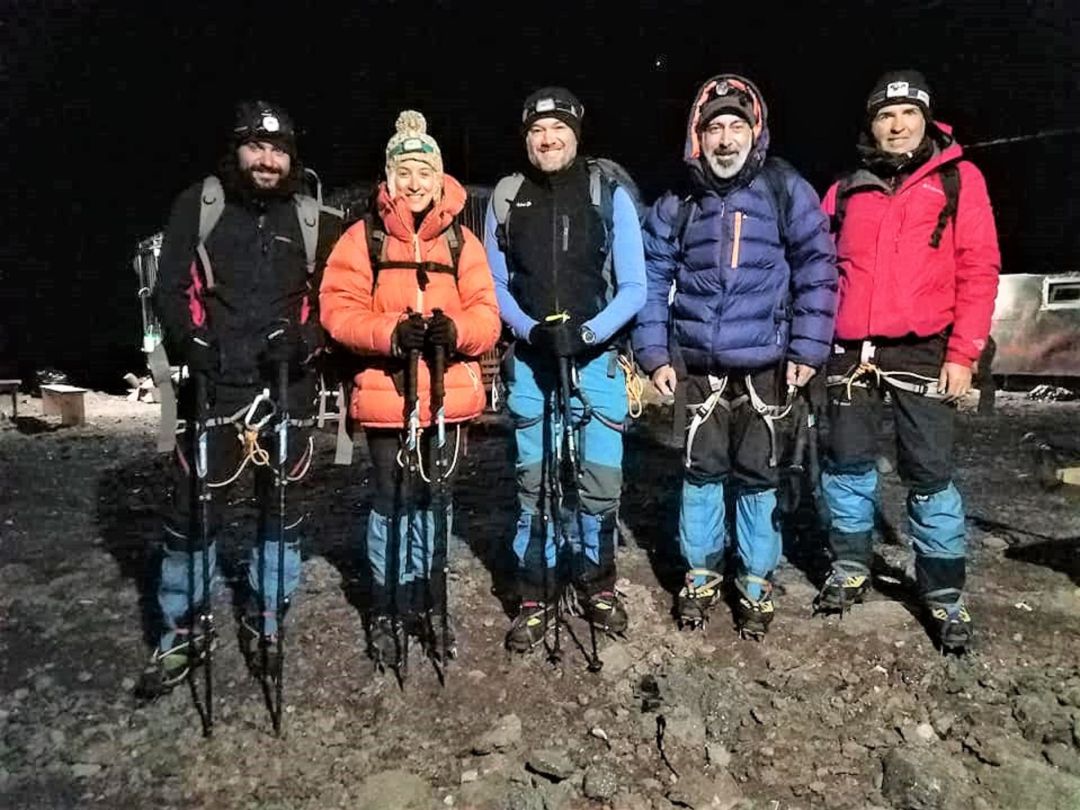 Los cinco expedicionarios que han compartido la aventura Los cinco expedicionarios que han compartido la aventura
