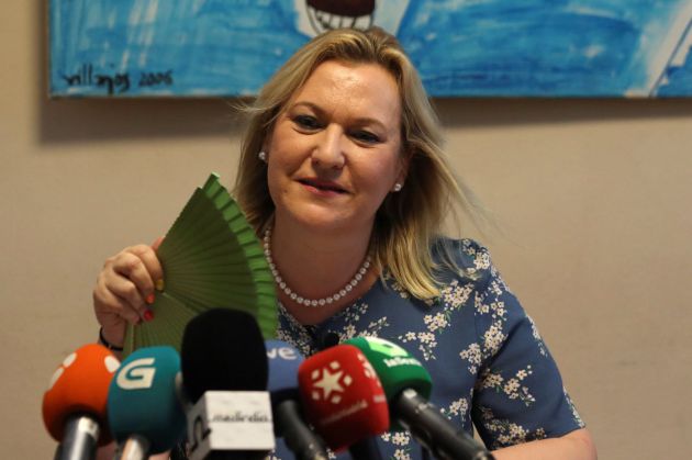 Inés Madrigal, víctima de la trama de bebés robados, durante la rueda de prensa en la que informó de avances "definitivos" en la investigación sobre sus orígenes biológicos. Inés Madrigal, víctima de la trama de bebés robados, durante la rueda de prensa en la que informó de avances "definitivos" en la investigación sobre sus orígenes biológicos.