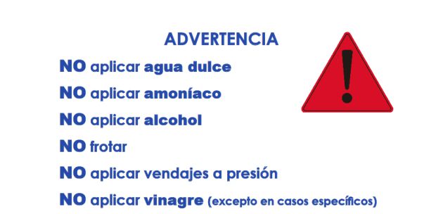 Si te has picado una medusa... no hagas esto. Si te has picado una medusa... no hagas esto.